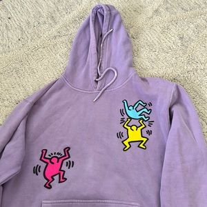 Urban outfitters purple Keith Haring sweatshirt